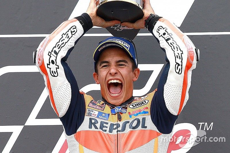 Podium: ganador Marc M&aacute;rquez GP Alemania