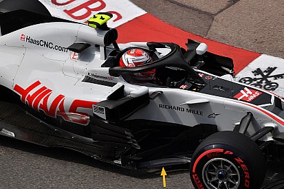 Haas tuvo que quitar elementos frágiles de su bargeboard