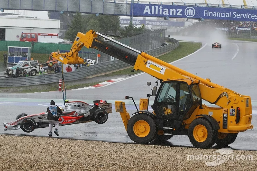 Lewis Hamilton, McLaren Mercedes, MP4-22, returns to the circuit