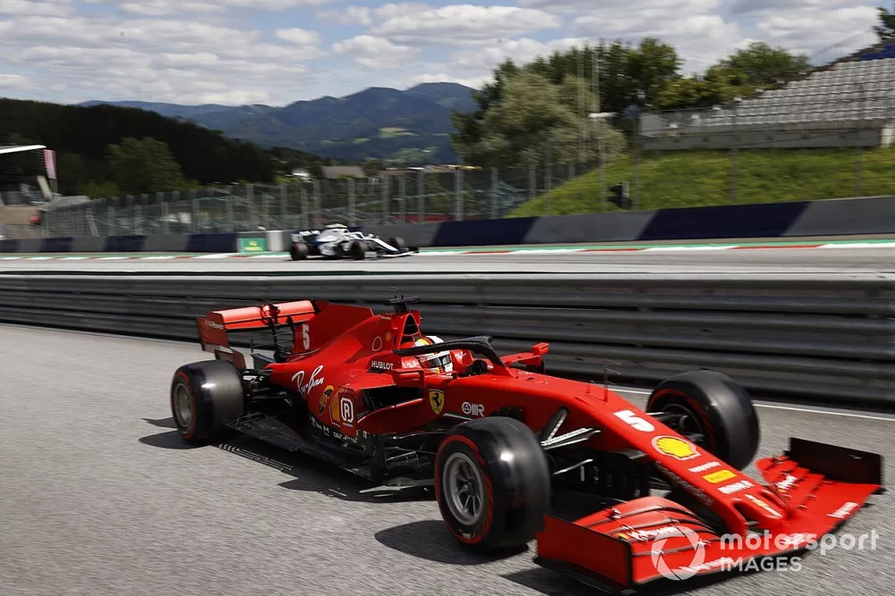 Sebastian Vettel, Ferrari SF1000, Nicholas Latifi, Williams FW43