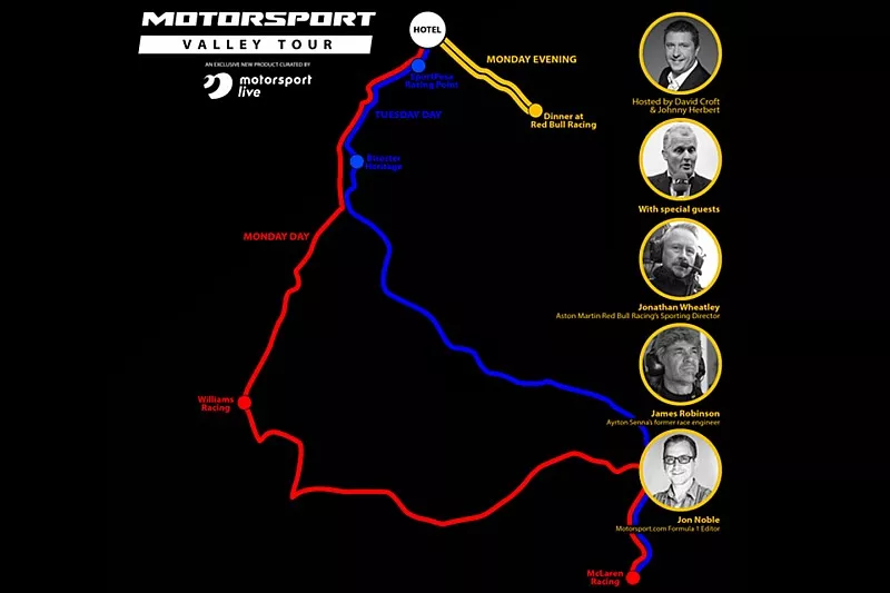 Motorsport Live - Motorsport Valley Tour map