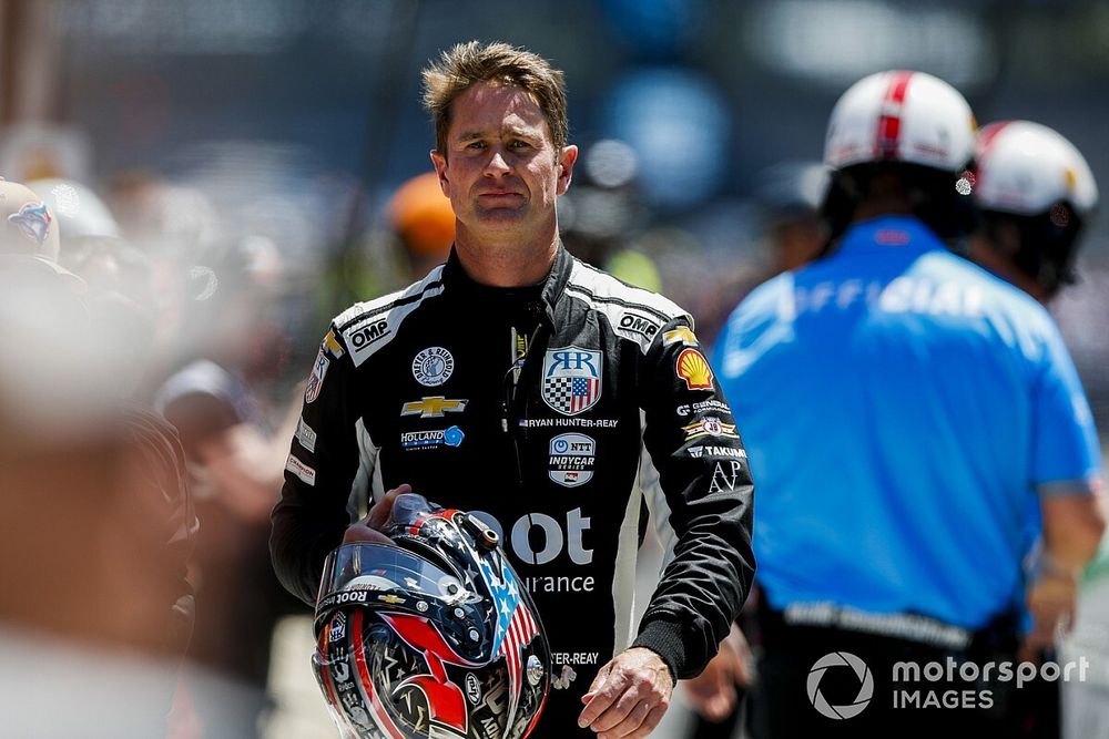 Ryan Hunter-Reay, Dreyer & Reinbold Racing Chevrolet, competici&oacute;n en boxes