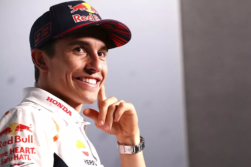 Marc Marquez, Repsol Honda Team, en conf&eacute;rence de presse