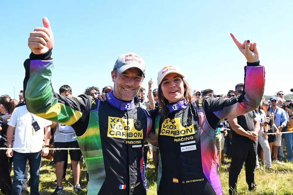 Team X44 win the team championship, with Cristina Gutierrez, Sebastien Loeb, Team X44, after finishing 3rd in the race  