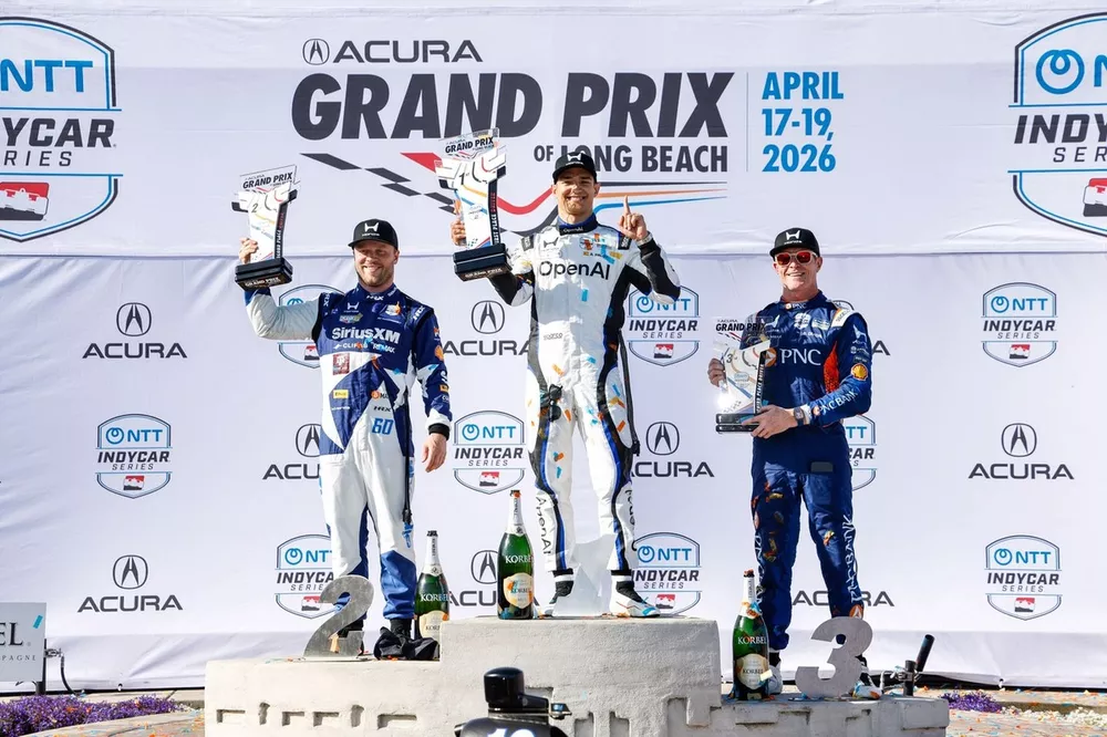 Alex Palou, Chip Ganassi Racing, Josef Newgarden, Team Penske, Felix Rosenqvist, Meyer Shank w/ Curb-Agajanian