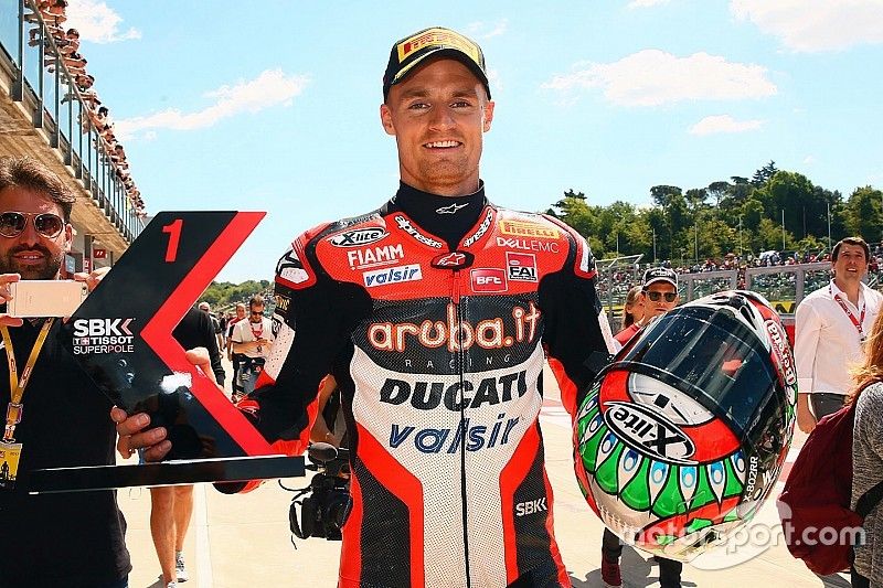 Ganador de la pole Chaz Davies, Ducati Team
