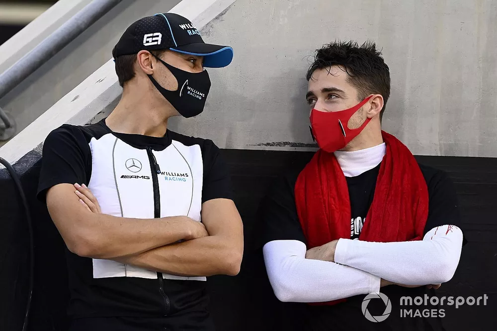George Russell, Williams Racing, Charles Leclerc, Ferrari
