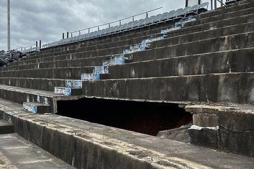 Sinkhole at North Wilkesboro reveals NASCAR track's history