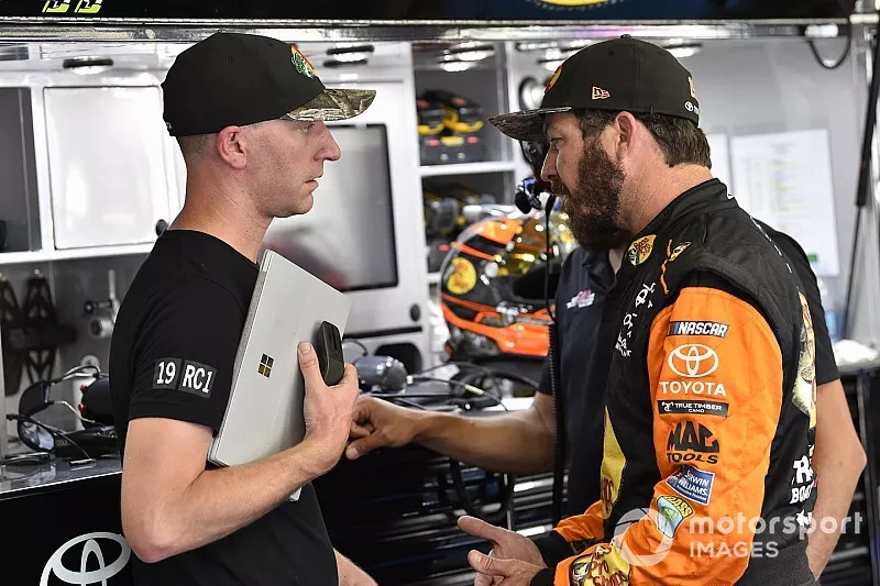  Martin Truex Jr., Joe Gibbs Racing, Toyota Camry Bass Pro Shops / TRACKER ATVs & Boats / USO and Cole Pearn
