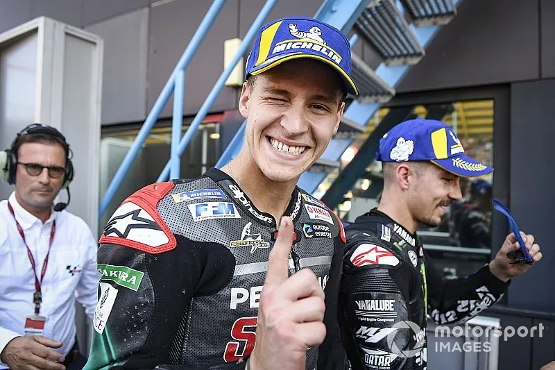 Pole sitter Fabio Quartararo, Petronas Yamaha SRT