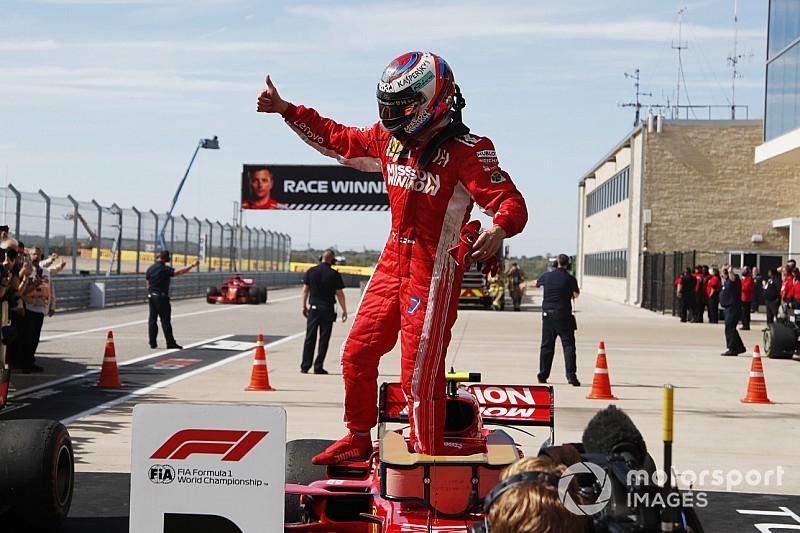 Raikkonen wint in Austin voor sensationele Verstappen, Hamilton nog geen kampioen