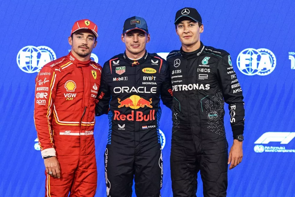 Max Verstappen pakt pole-position in Bahrein.