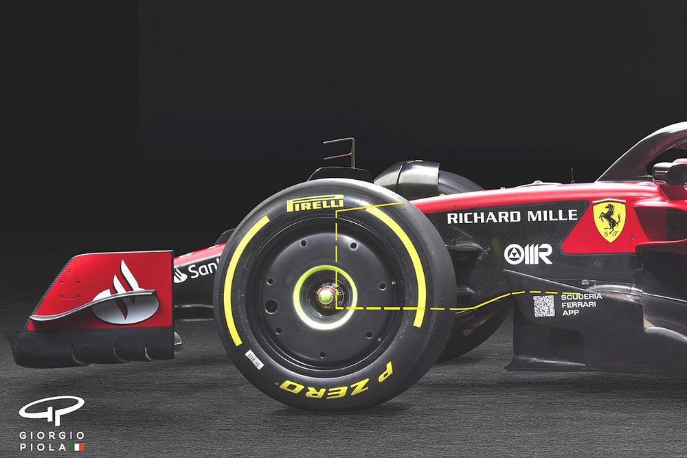 Ferrari SF-23 lado chasis