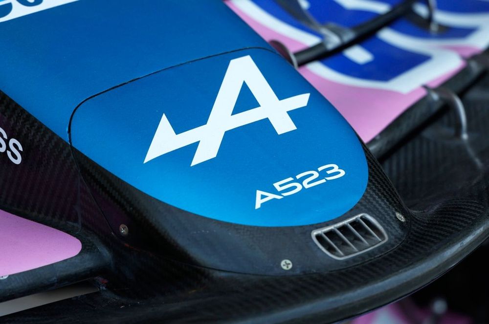 Detalle del frente del Alpine F1 Team
