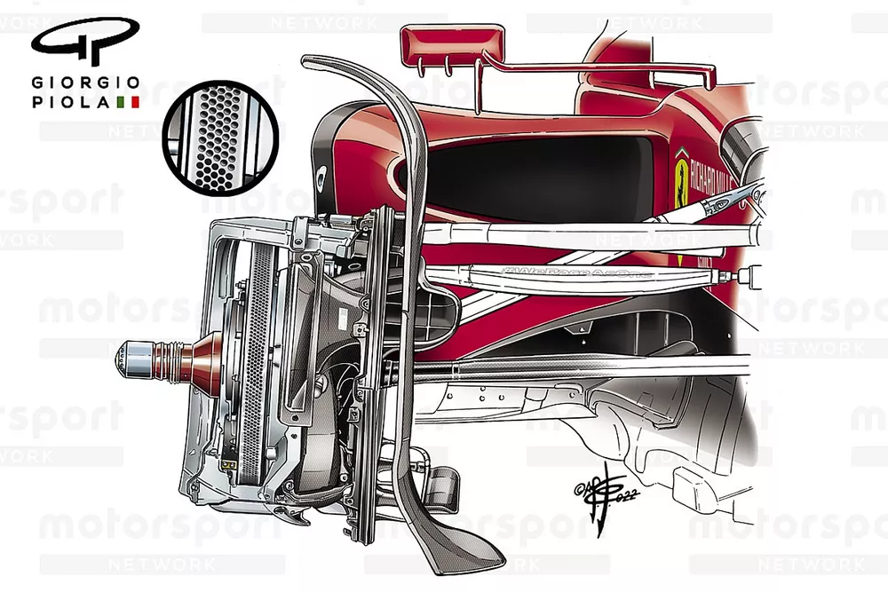 Frenos delanteros del Ferrari F1-75