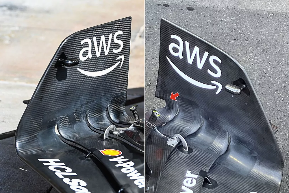 Ferrari SF-23 front wing comparison