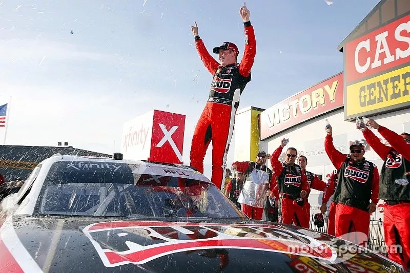 Race Winner Christopher Bell, Joe Gibbs Racing, Toyota Supra Ruud