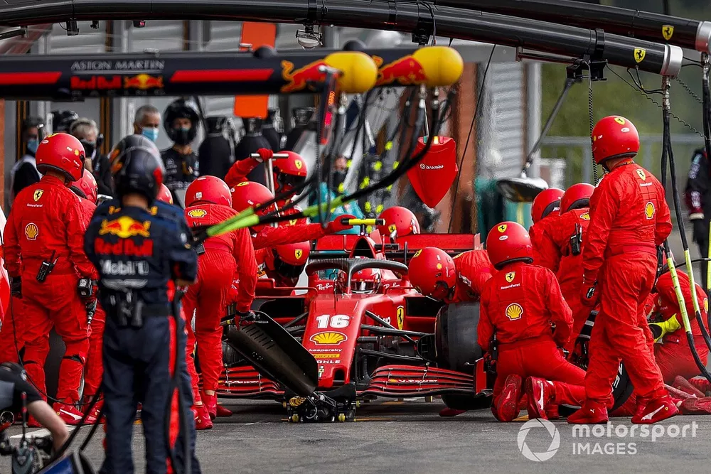 Charles Leclerc, Ferrari SF1000, in the pits