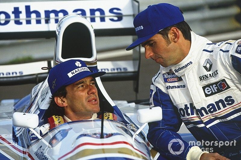 Damon Hill y Ayrton Senna,  Williams FW16-Renault