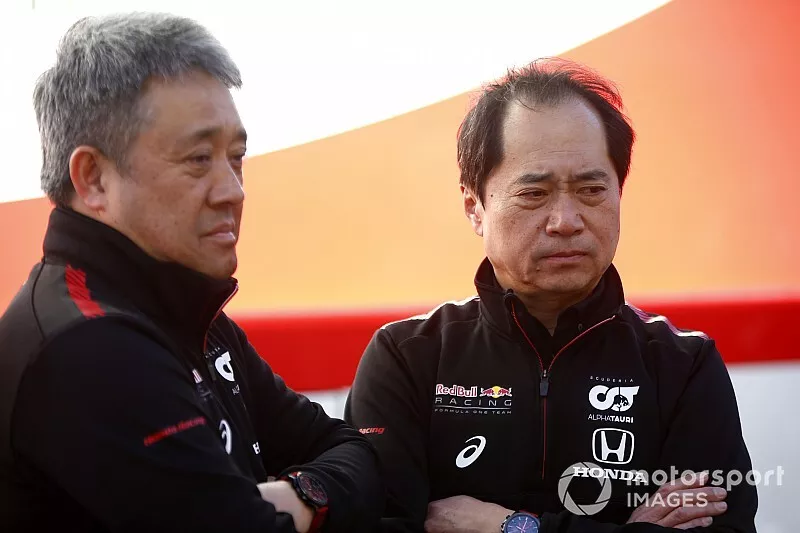 Masashi Yamamoto, General Manager, Honda Motorsport and Toyoharu Tanabe, F1 Technical Director, Honda