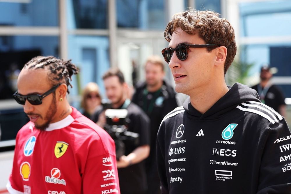Lewis Hamilton, Ferrari, George Russell, Mercedes
