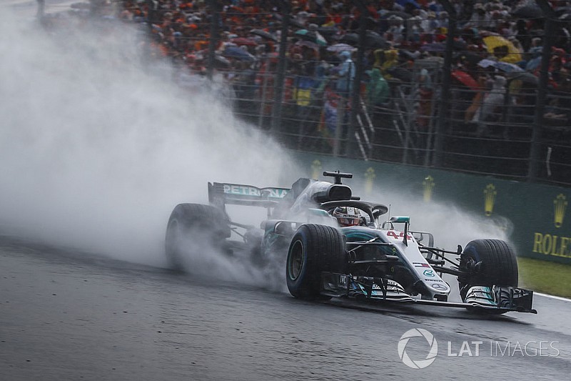 Hungarian GP: Hamilton snatches pole in drenched qualifying