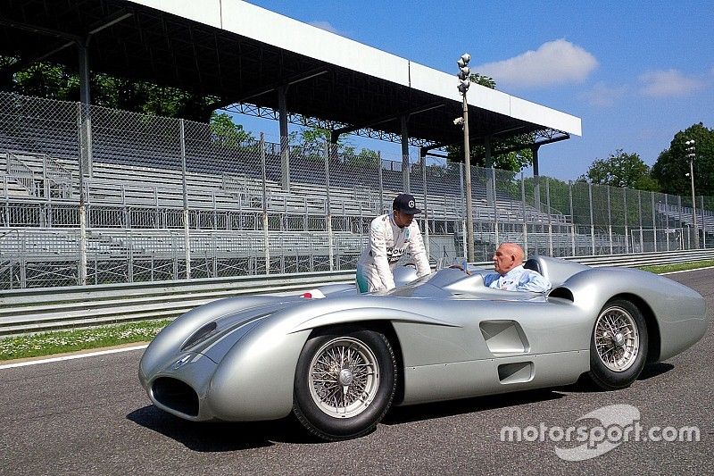 Lewis Hamilton, Mercedes F1 y Sir Stirling Moss en Monza