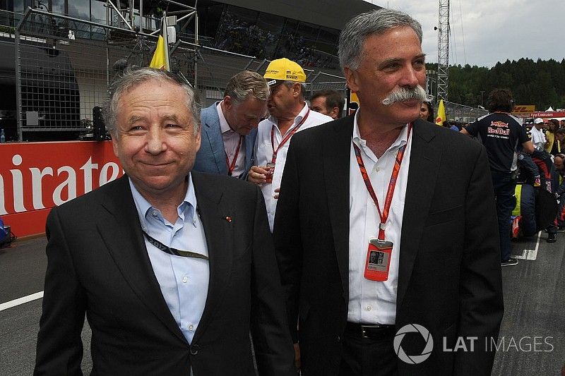 Jean Todt, presidente de FIA, Chase Carey, F&oacute;rmula 1