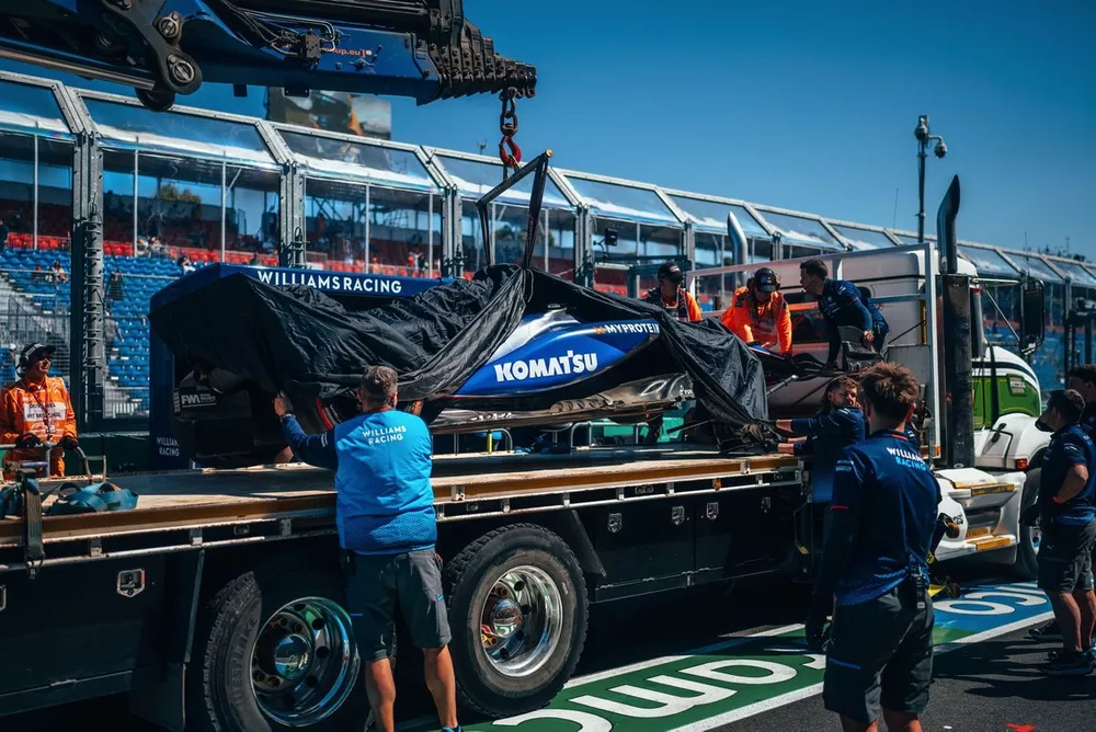 La Williams FW46 endommagé d'Alexander Albon