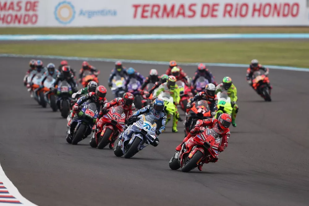 Marc Marquez, Ducati Team leads at the start