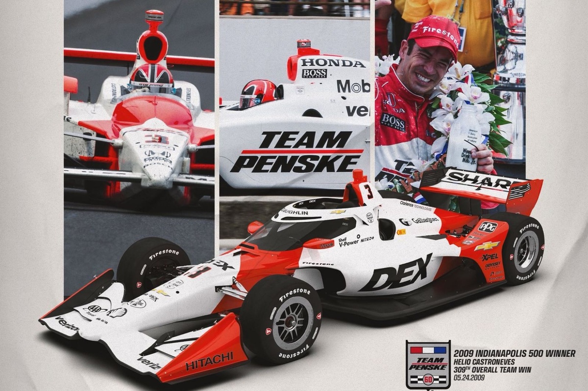 Indy: Penske terá pintura especial em Gateway com homenagem à vitória de Castroneves