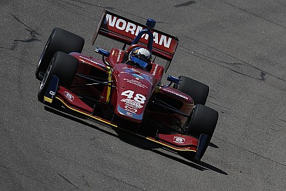 Gateway Indy Lights: Norman wins after epic scrap with Herta