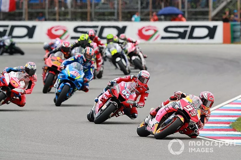 Marc Marquez, Repsol Honda Team leads at the start of the race