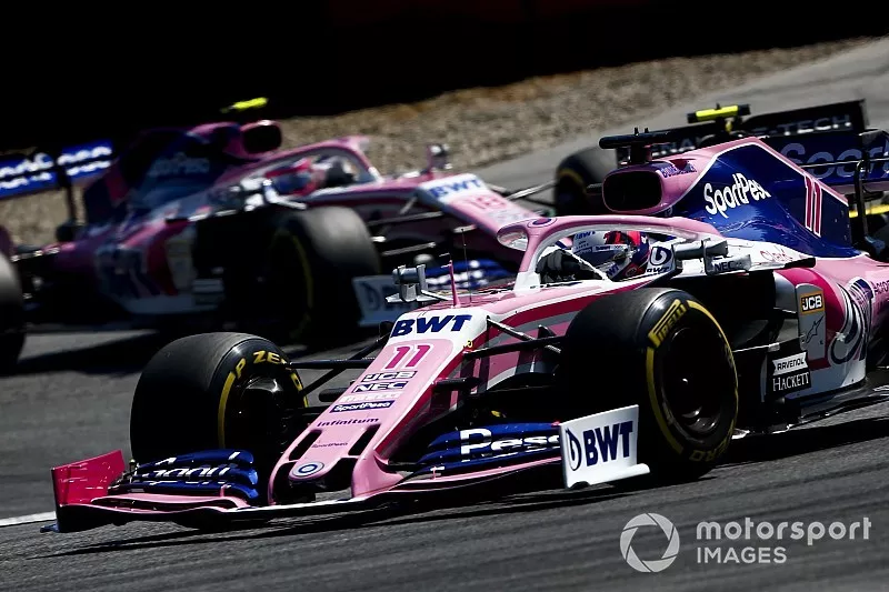 Sergio P&eacute;rez, Racing Point RP19,  Nico Hulkenberg, Renault F1 Team R.S. 19, Lance Stroll, Racing Point RP19