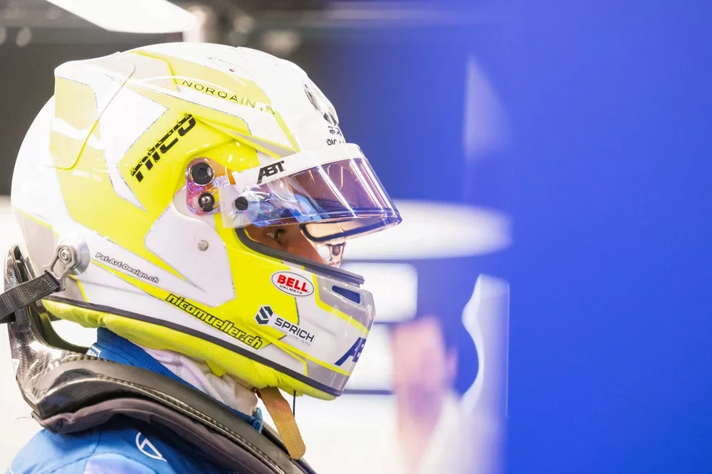 Nico Muller, ABT CUPRA Formula E Team, in the garage