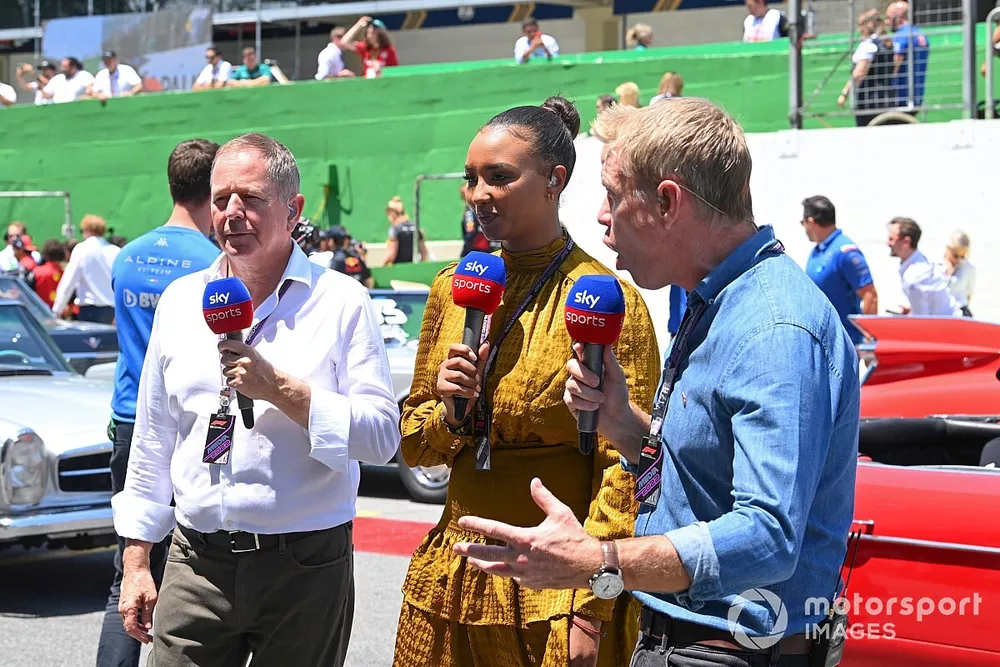Martin Brundle, Sky TV, Naomi Schiff, Sky TV, Simon Lazenby, Sky TV 
