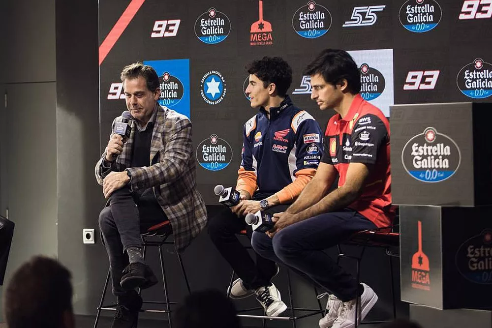 Marc Marquez, Carlos Sainz, Ignacio Rivera, Estrella Galicia 0,0
