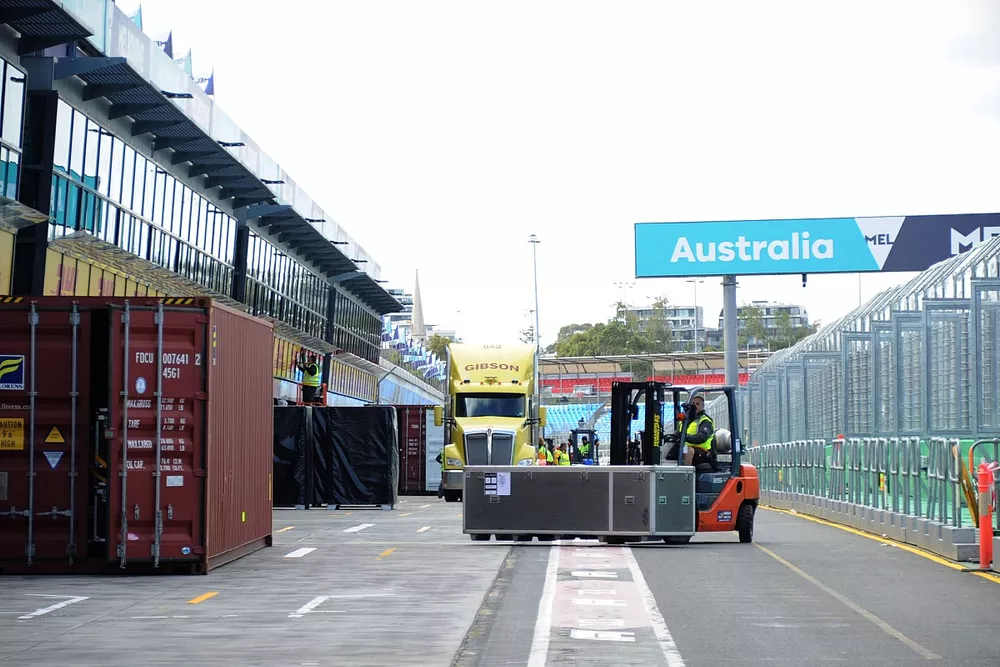 Freight arrives