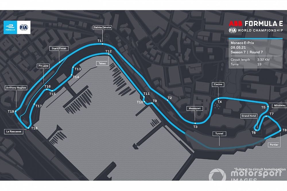 Monaco track map