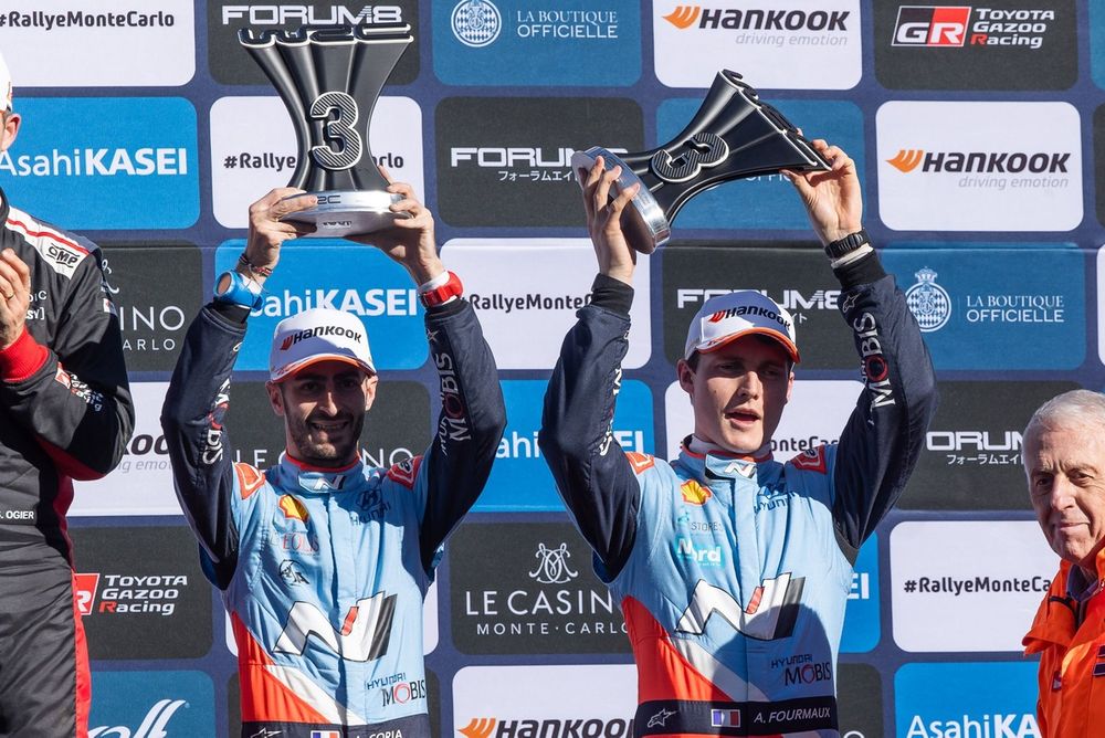 Podium: third place Adrien Fourmaux, Alexandre Coria, Hyundai World Rally Team Hyundai i20 N Rally1