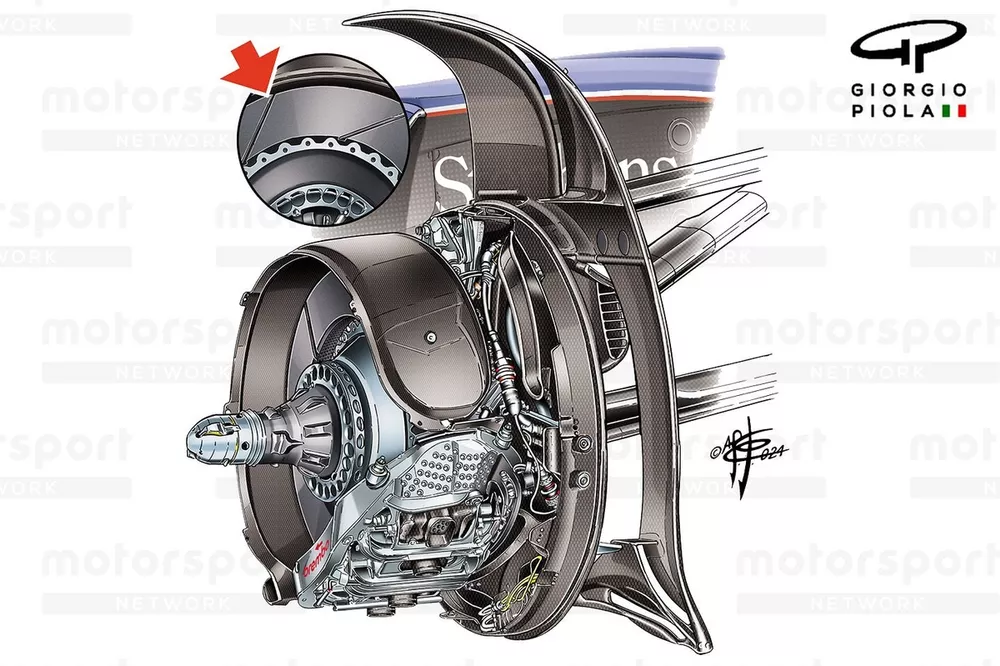 Williams FW46 disc brake detail 
