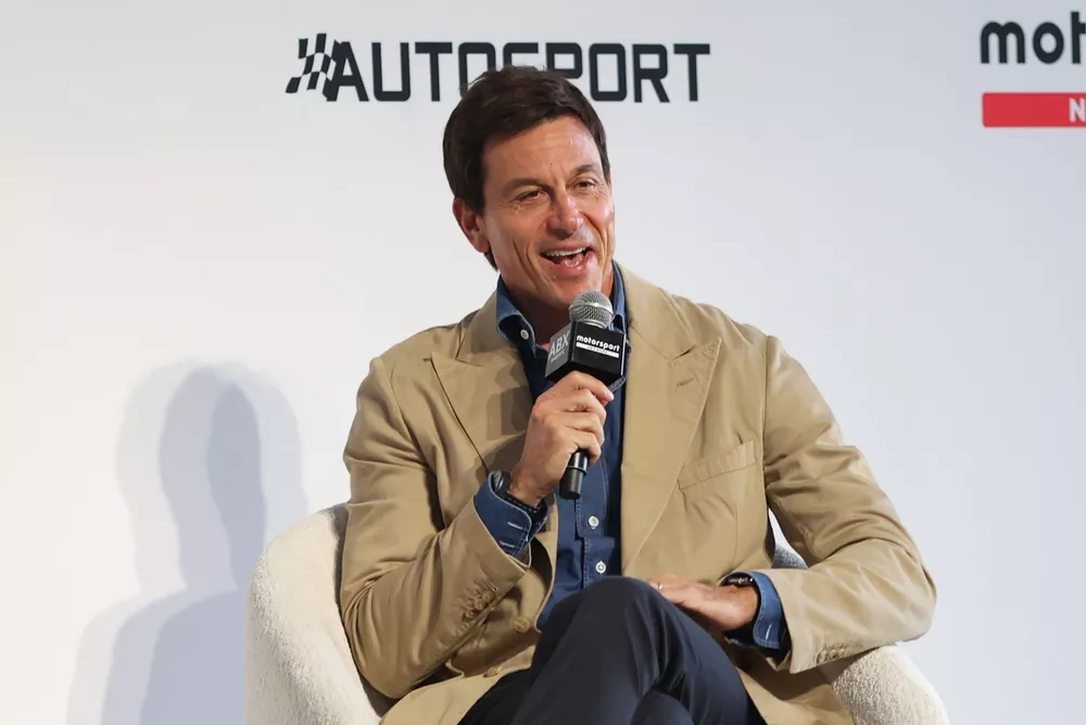Toto Wolf speaks during Autosport Business Exchange New York