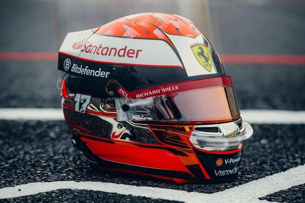 Helmet of Charles Leclerc, Ferrari