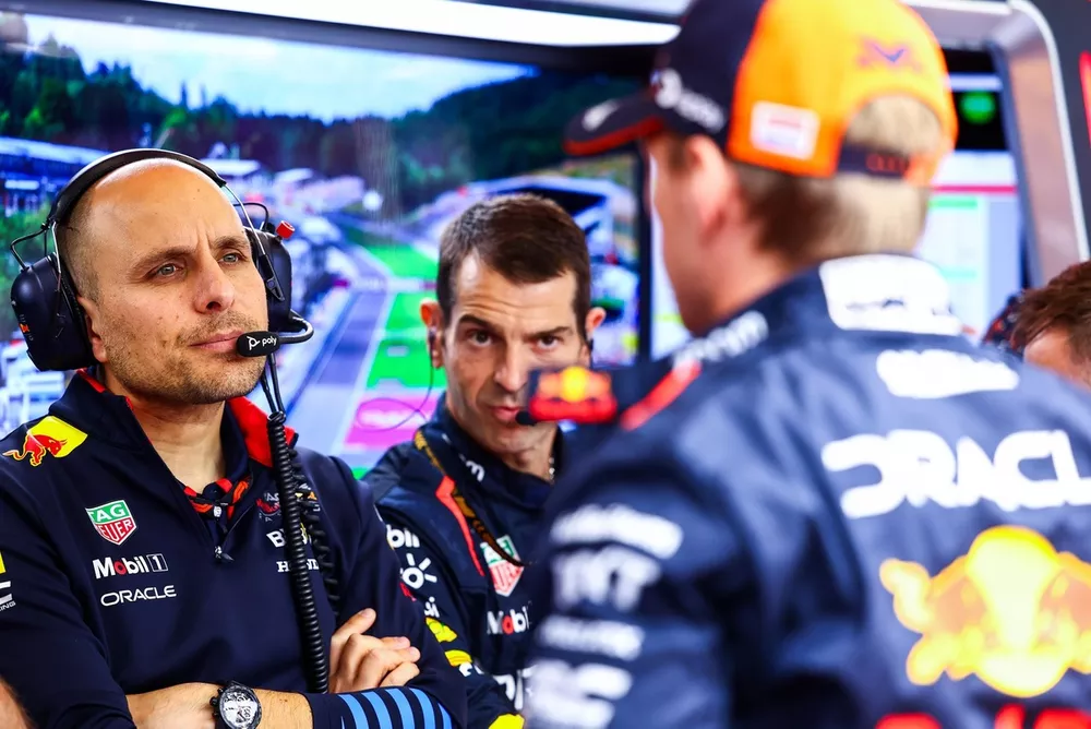 Gianpiero Lambiase, ing&eacute;nieur de course Red Bull Racing, Max Verstappen, Red Bull Racing