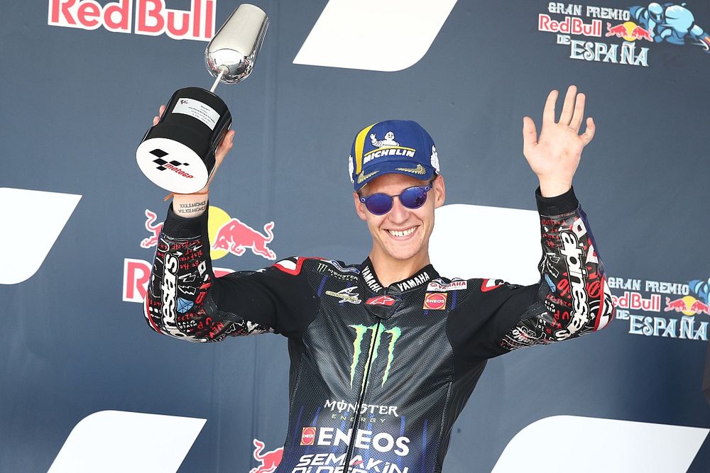 Podio: segundo lugar Fabio Quartararo, Yamaha Factory Racing