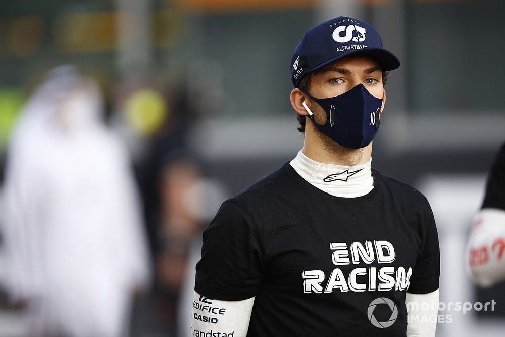 Pierre Gasly, AlphaTauri en apoyo al movimiento de fin al racismo