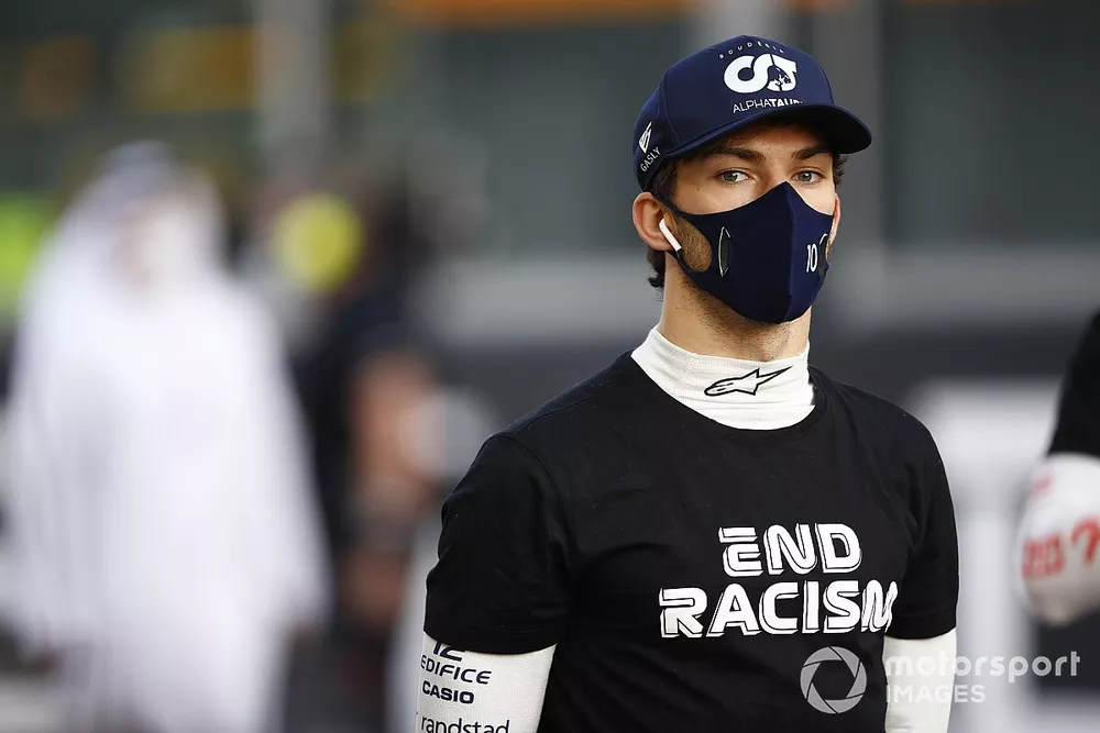 Pierre Gasly, AlphaTauri en apoyo al movimiento de fin al racismo