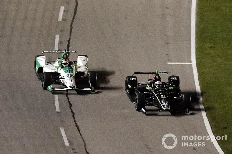 Josef Newgarden, Team Penske Chevrolet, Alexander Rossi, Andretti Autosport Honda
