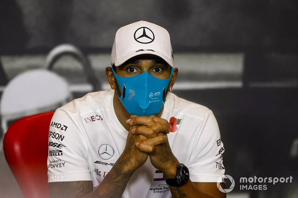 Race Winner Lewis Hamilton, Mercedes-AMG F1 in the press conference 