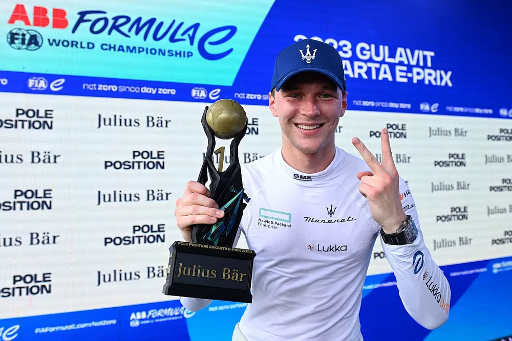 Pole sitter Maximilian Gunther, Maserati MSG Racing